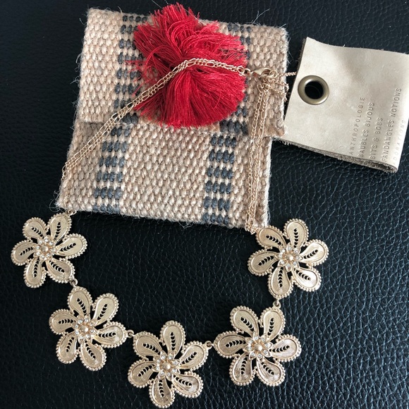 Anthropologie Fall Filigree Bib Necklace - Picture 3 of 8